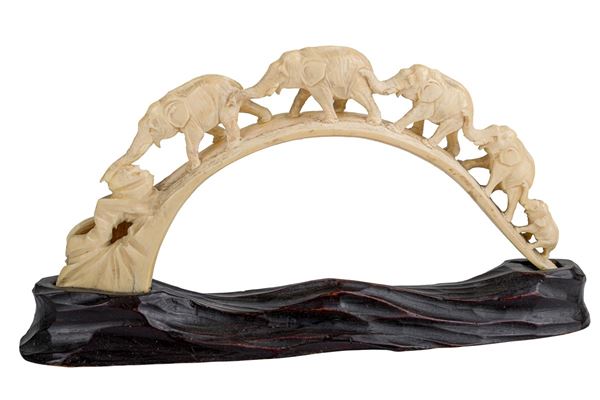 Ivory elephant tusk