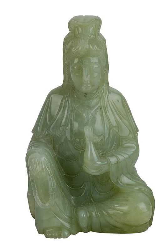 Bodhisattva in giada verde