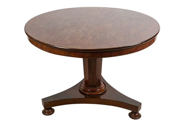 Round mahogany table