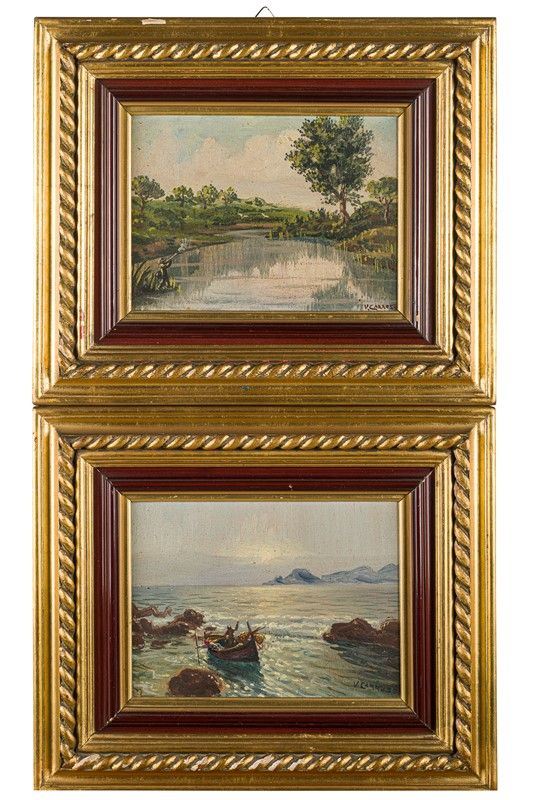 Lot of two paintings