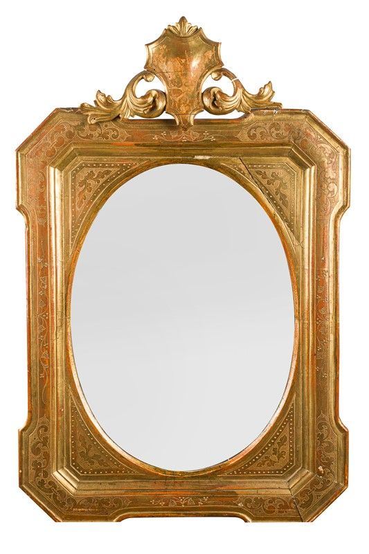 Mirror with coping