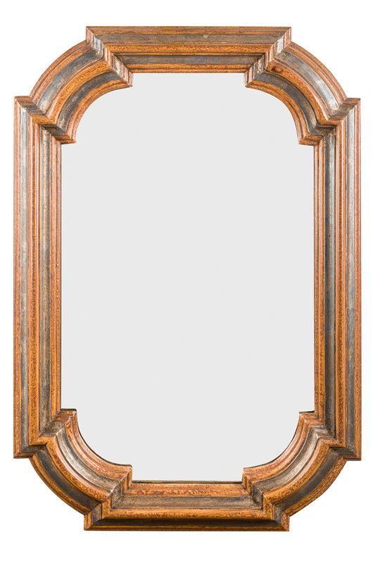 Laquered wood mirror