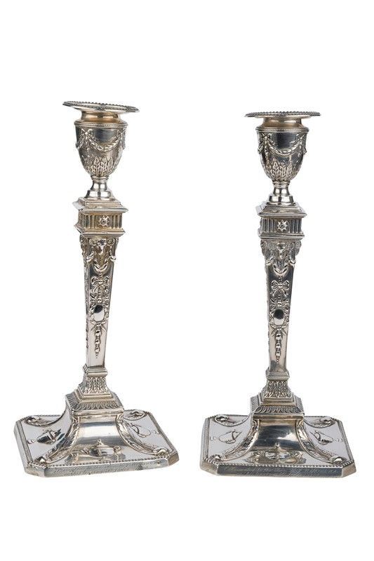 Pair of 925 sterling silver candlesticks