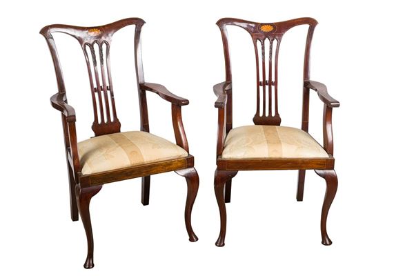 Pair of Chippendale style chairs
