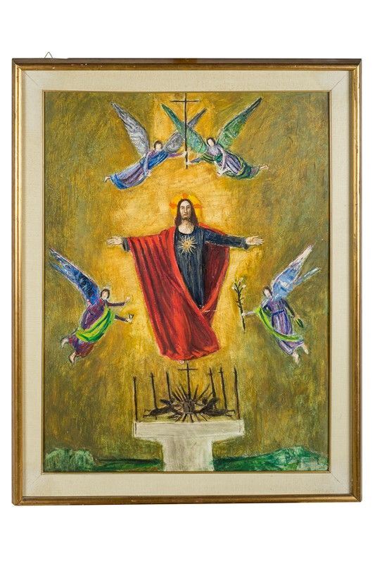 Gisberto Ceracchini - Cristo redentore con angeli