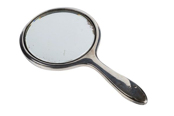 Specchio da toeletta in argento 925 e tartaruga