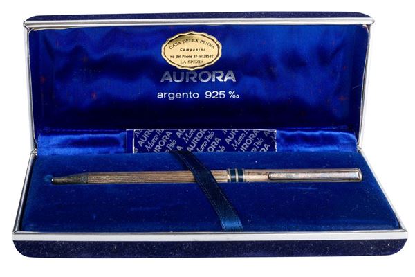 Penna biro Aurora rivestita in argento 925