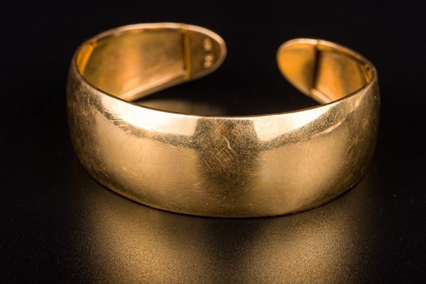 18kt 750 yellow gold rigid bracelet