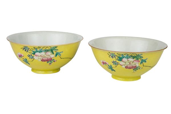 Pair of porcelain bowls