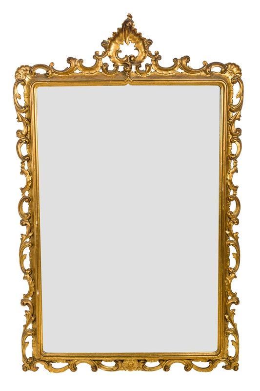 Rectangular gilded wood mirror