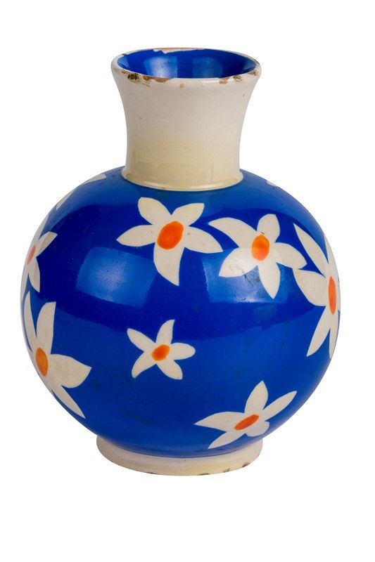 Vasetto in ceramica policroma