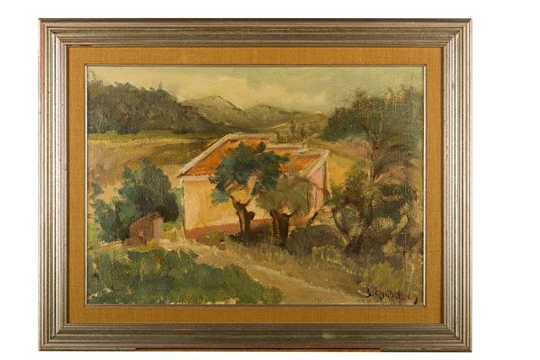 Silvano Quirici - Glimpse of countryside with house