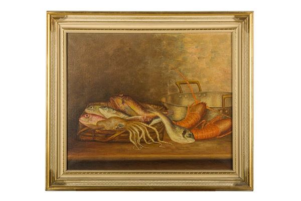 Still life with fish and lobster