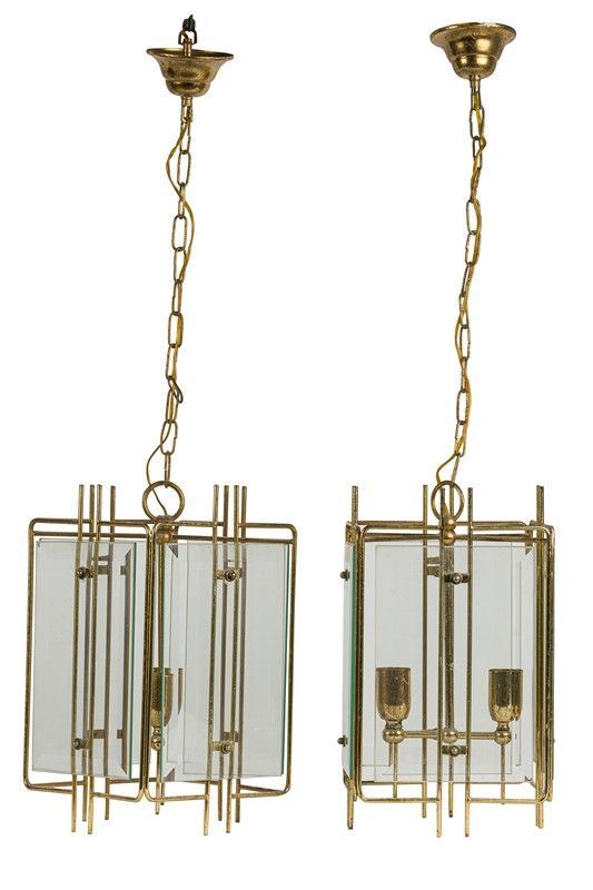 Pair of design chandeliers