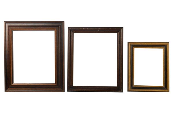 Lot of three frames