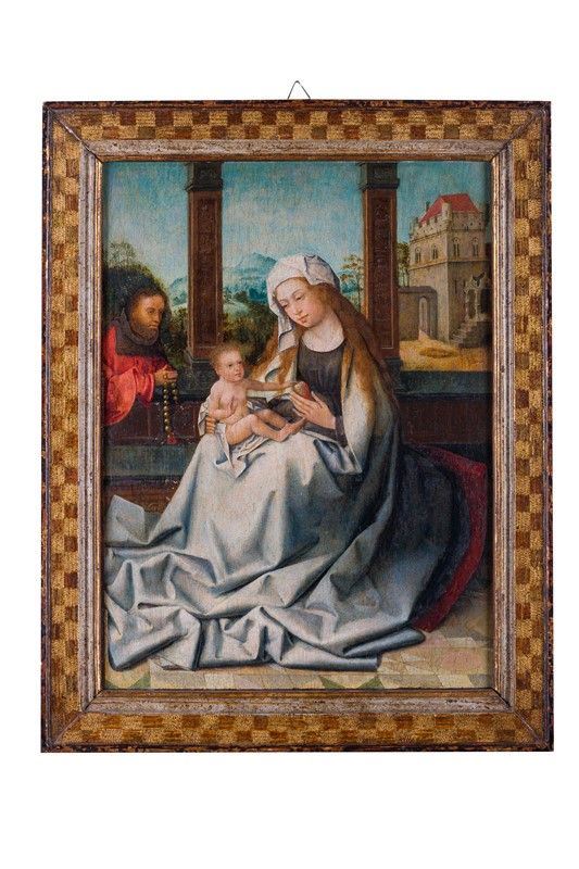 Jan  Van Dornicke (scuola di) - Virgin Mary with Child and client