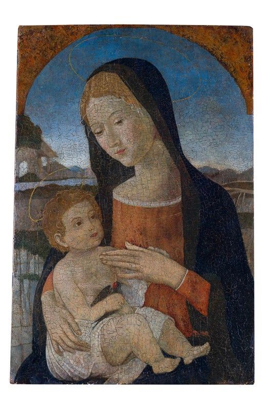 pittore del XV-XVI secolo (maniera di) - Virgin Mary with Child