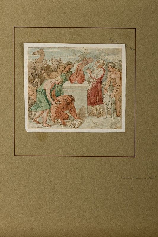 The Sacrifice of Noah, taken after Raphael
