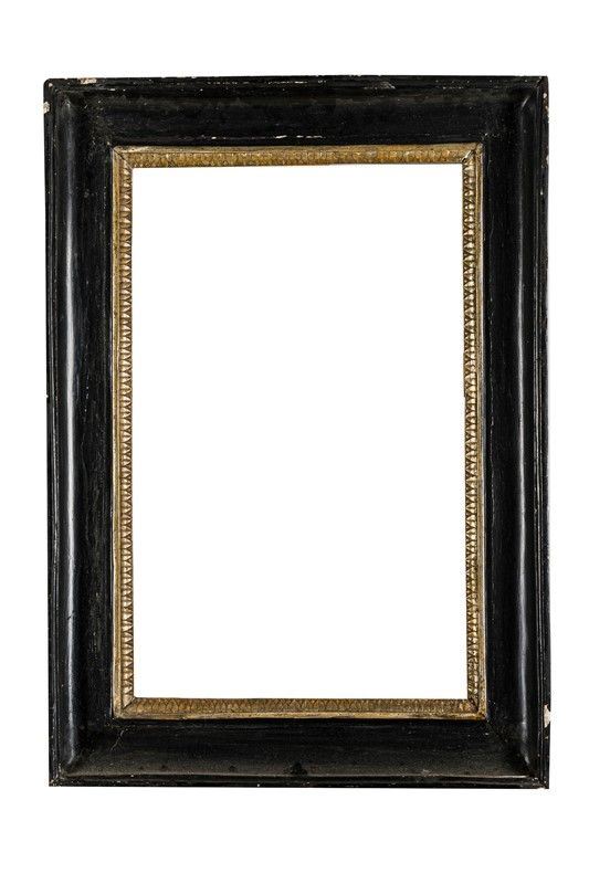 Black frame with golden graphite palmettes