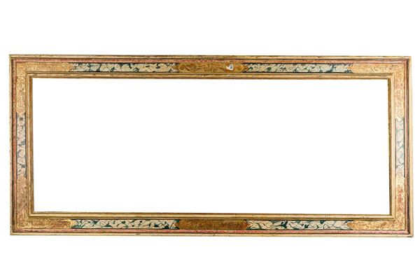 Faux marble lacquered frame with golden graffiti