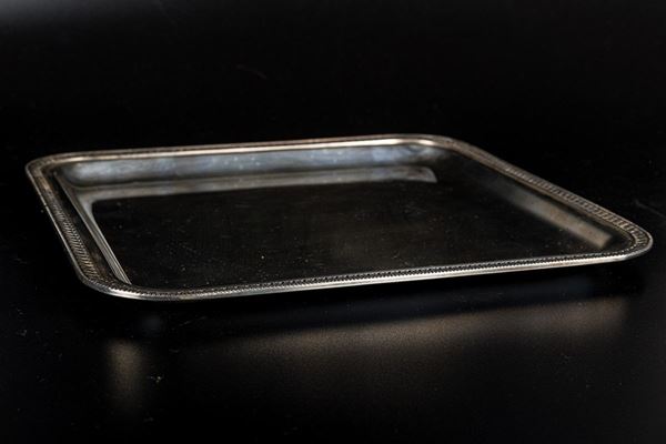800 silver square tray