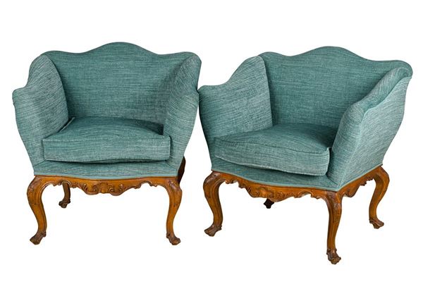 Pair of Chippendale style armchairs