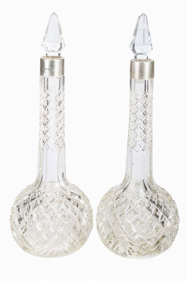 Pair of whiskey decanters
