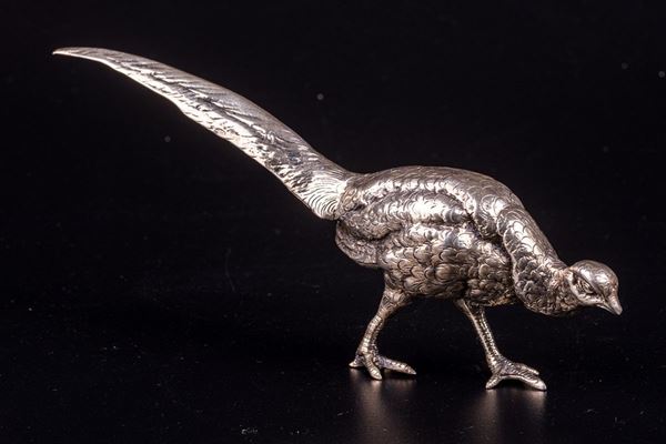 Pheasant in silver