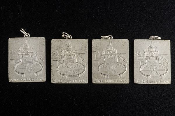 Lot of four key rings in 925 silver