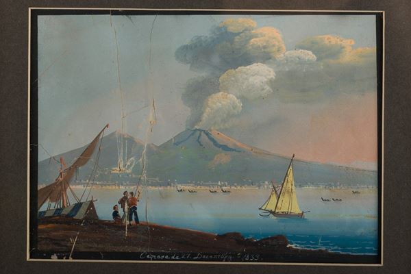 Veduta del Vesuvio da Capri