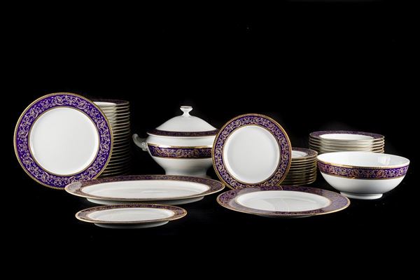 Limoges porcelain plate service