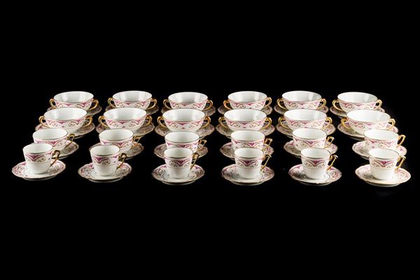 Limoges porcelain cup set