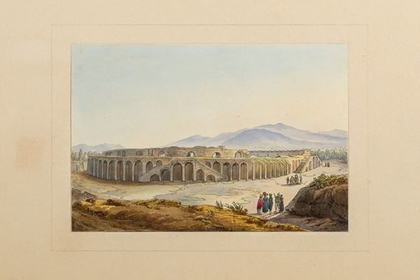 Giacinto Gigante (attr.) - Undici vedute degli scavi di Pompei