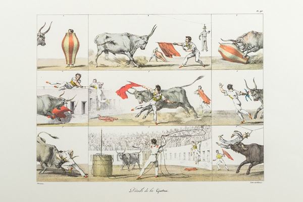 Antoine Jean Baptiste Thomas &amp; Fran&#231;ois De Villain - Coppia di litografie a colori