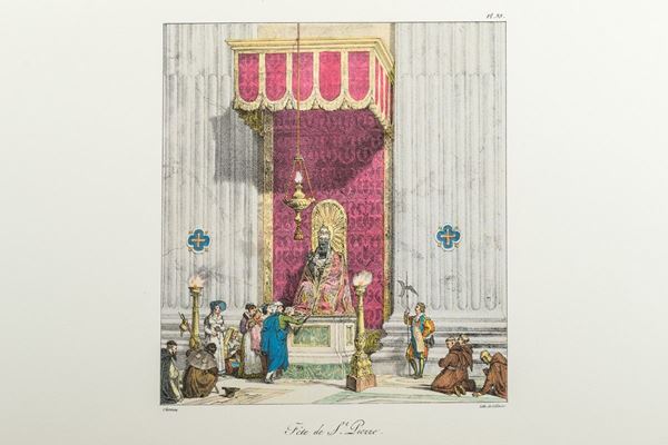 Antoine Jean Baptiste Thomas &amp; Fran&#231;ois De Villain - Tre litografie a colori