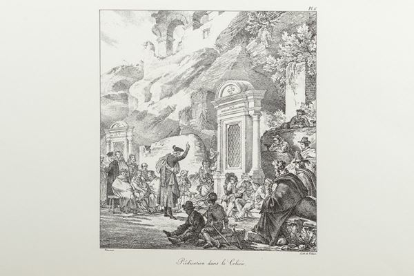 Antoine Jean Baptiste Thomas &amp; Fran&#231;ois De Villain - Pair of black and white lithographs