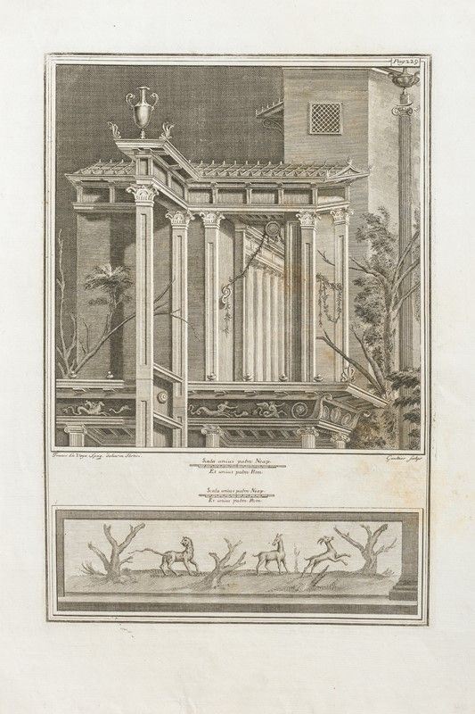 Incisione su carta antica raffigurante un dettaglio arhitettonico  (XVIII secolo)  - incisione su carta - Asta ASTA A TEMPO ONLINE - DAMS Casa d'Aste