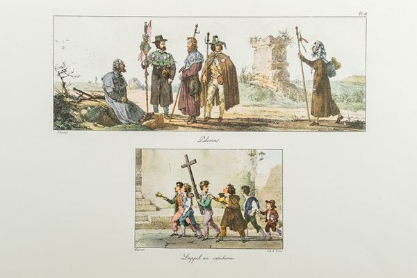 Antoine Jean Baptiste Thomas &amp; Fran&#231;ois De Villain - Pair of color lithographs