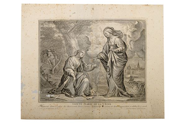 Engraving depicting Santa Maria della Croce