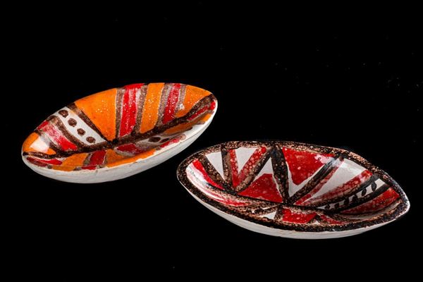 Due posaceneri in ceramica De Simone