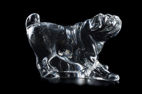 English Bulldog in Baccarat crystal