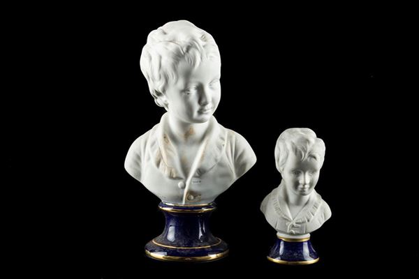 Lot of two Limoges sculptures