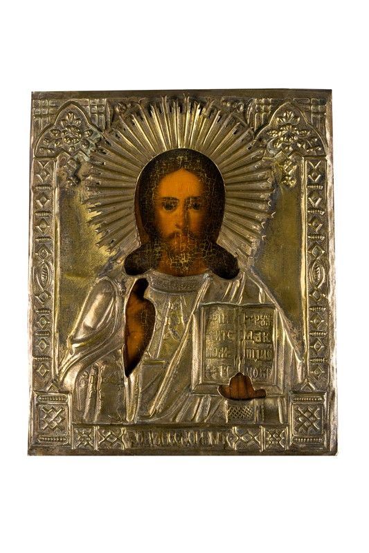 Russian icon, Christ blessing