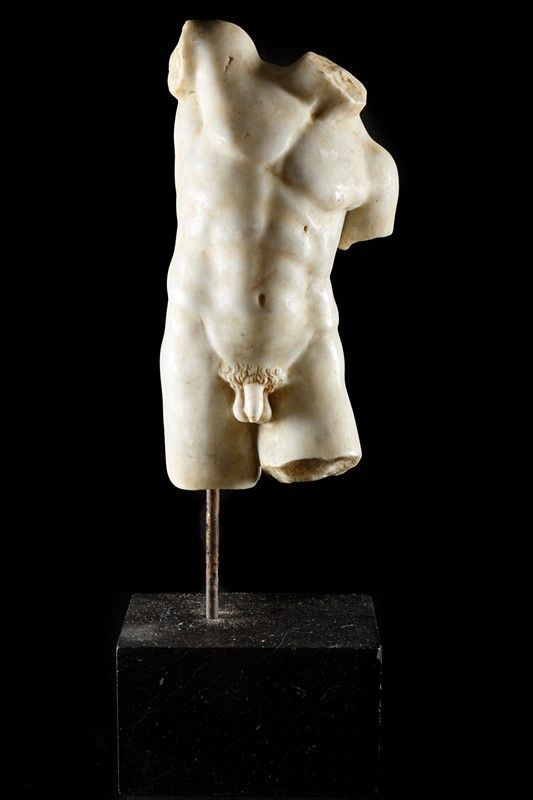 Carrara marble torso