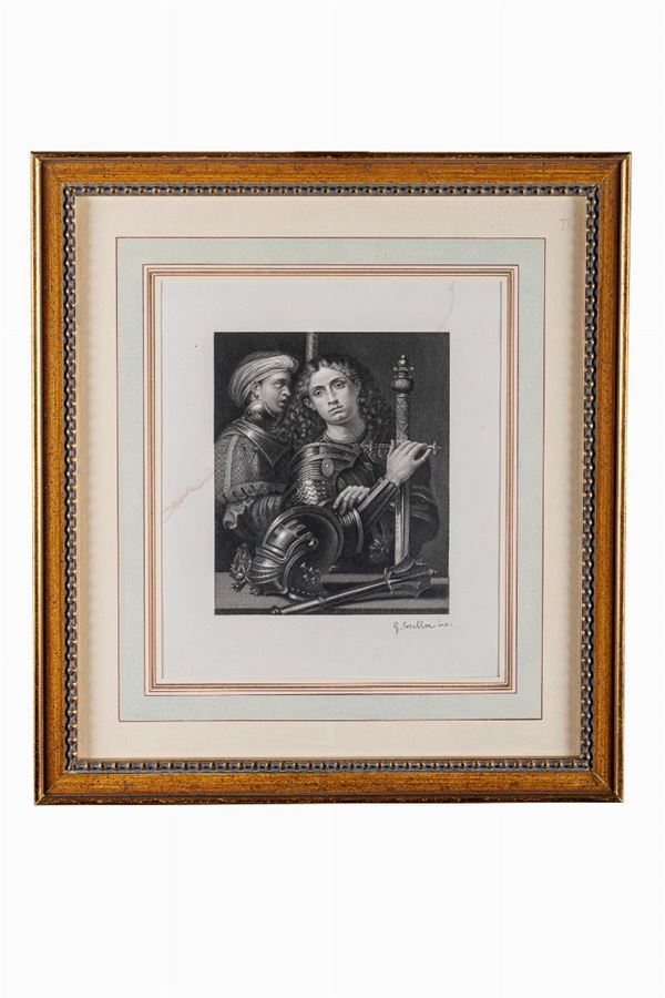 Giovanni Fosella - Ritratto di guerriero con scudiero detto &quot;Gattamelata&quot;, da Giorgione