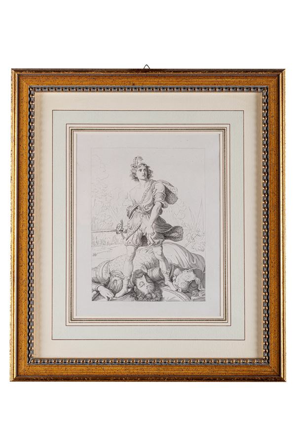Giovanni Fosella - David and Goliath, from Onorio Marinari