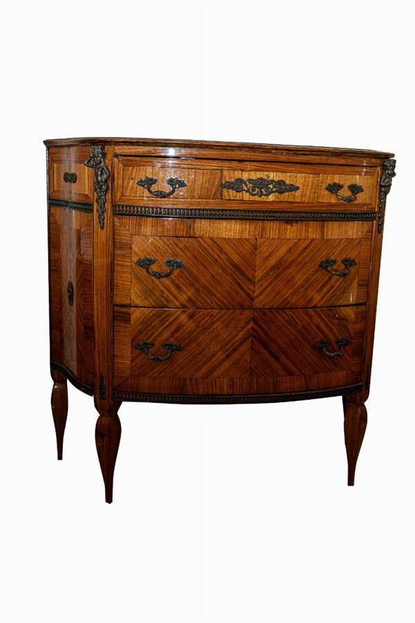 Half-moon chest of drawers