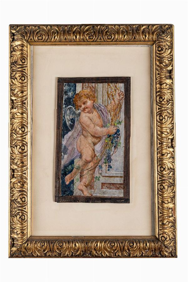 Study for decoration depicting a winged putto