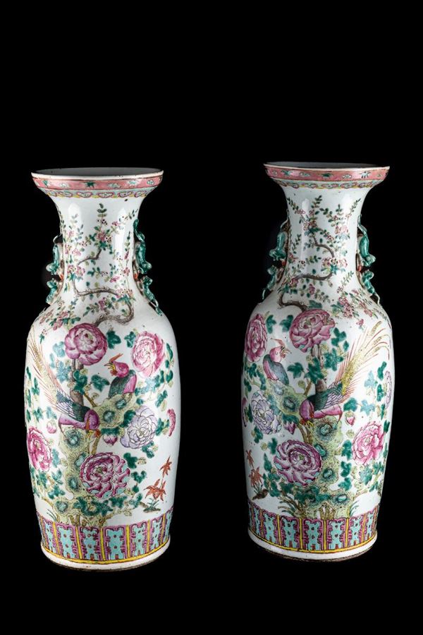 Pair of china porcelain vases