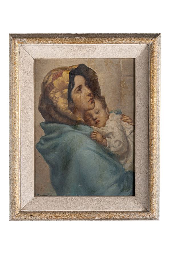 Pittore del XX secolo - Madonna del riposo (copia da Roberto Ferruzzi)